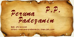 Peruna Padežanin vizit kartica